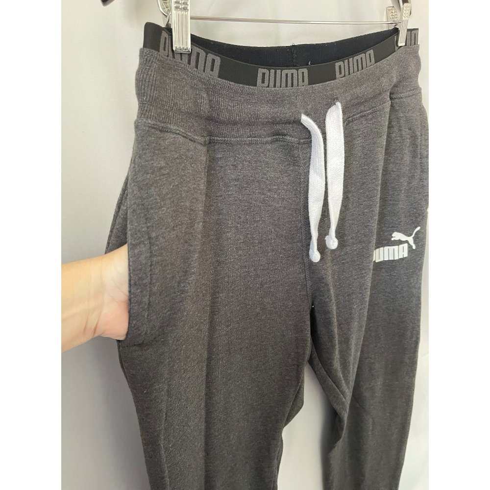 Puma Dark Gray Front Drawstring Joggers - Picture 3 of 12